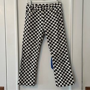 Asos Black & White Checker Jeans